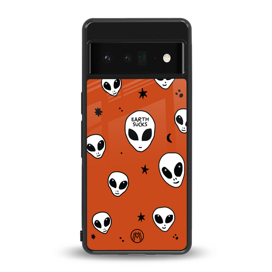 earth sucks back phone cover | glass case for google pixel 6 pro