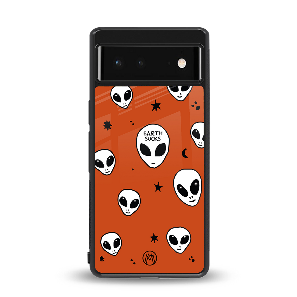 earth sucks back phone cover | glass case for Google Pixel 6A