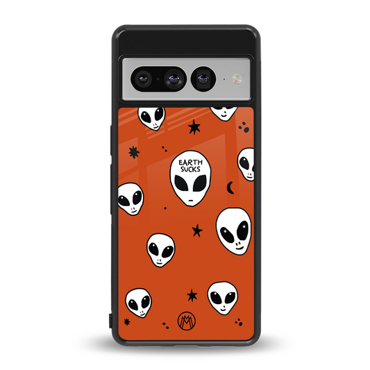 earth sucks back phone cover | glass case for google pixel 7 pro