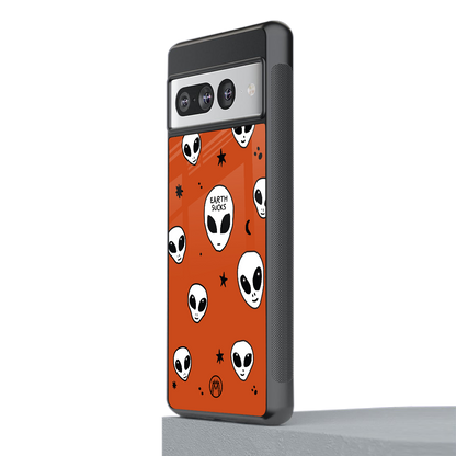 earth sucks back phone cover | glass case for google pixel 7 pro