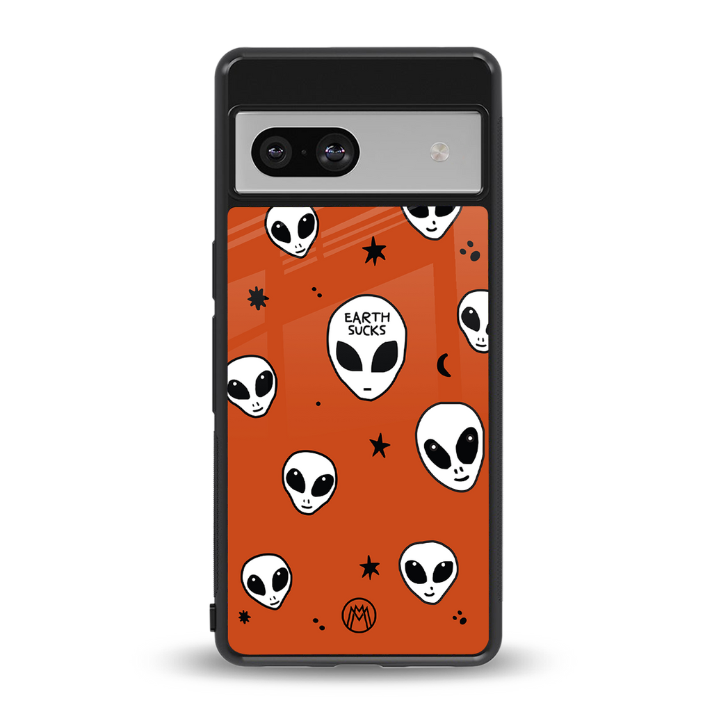 earth sucks back phone cover | glass case for Google Pixel 7A