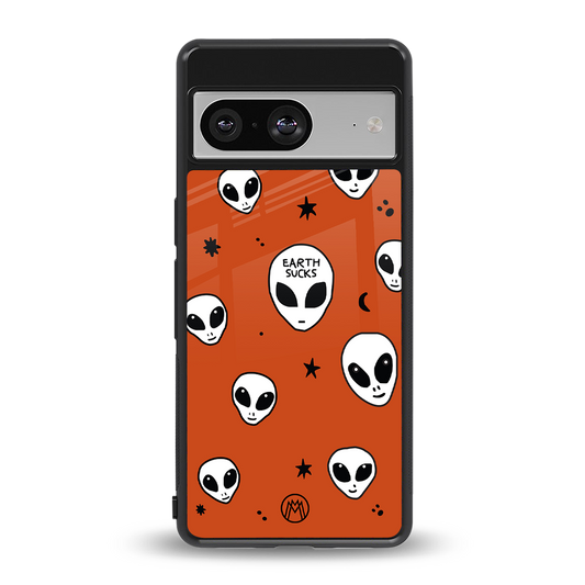 earth sucks back phone cover | glass case for Google Pixel 8