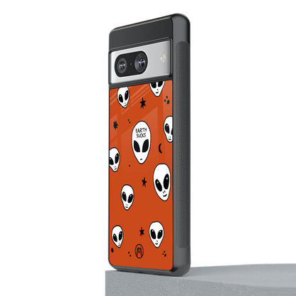 earth sucks back phone cover | glass case for Google Pixel 8