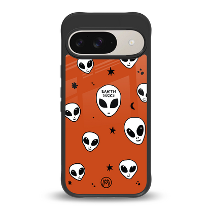 earth sucks back phone cover | glass case for google pixel 9