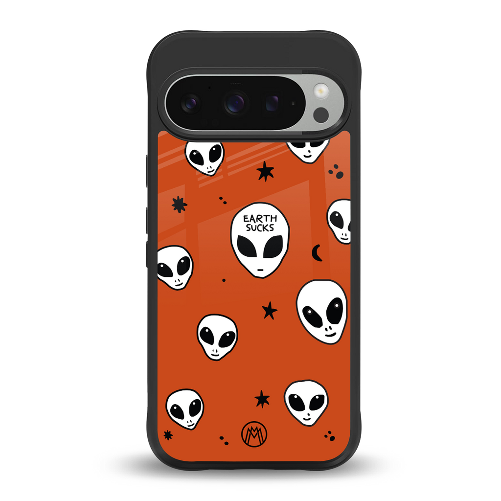 earth sucks back phone cover | glass case for google pixel 9 pro