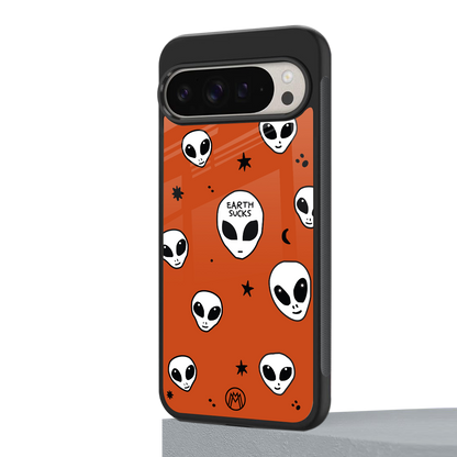 earth sucks back phone cover | glass case for google pixel 9 pro xl