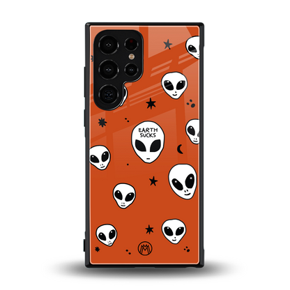earth sucks back phone cover | glass case for samsung galaxy s24 ultra