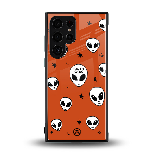 earth sucks back phone cover | glass case for samsung galaxy s24 ultra
