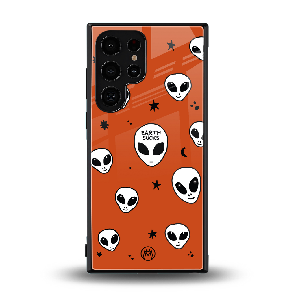 earth sucks back phone cover | glass case for samsung galaxy s23 ultra