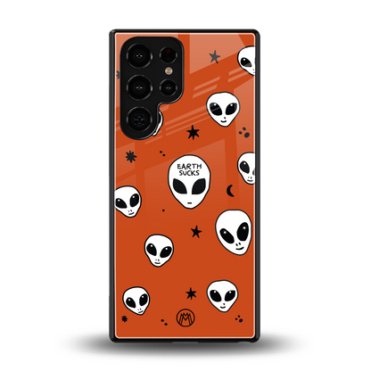 earth sucks back phone cover | glass case for samsung galaxy s25 ultra