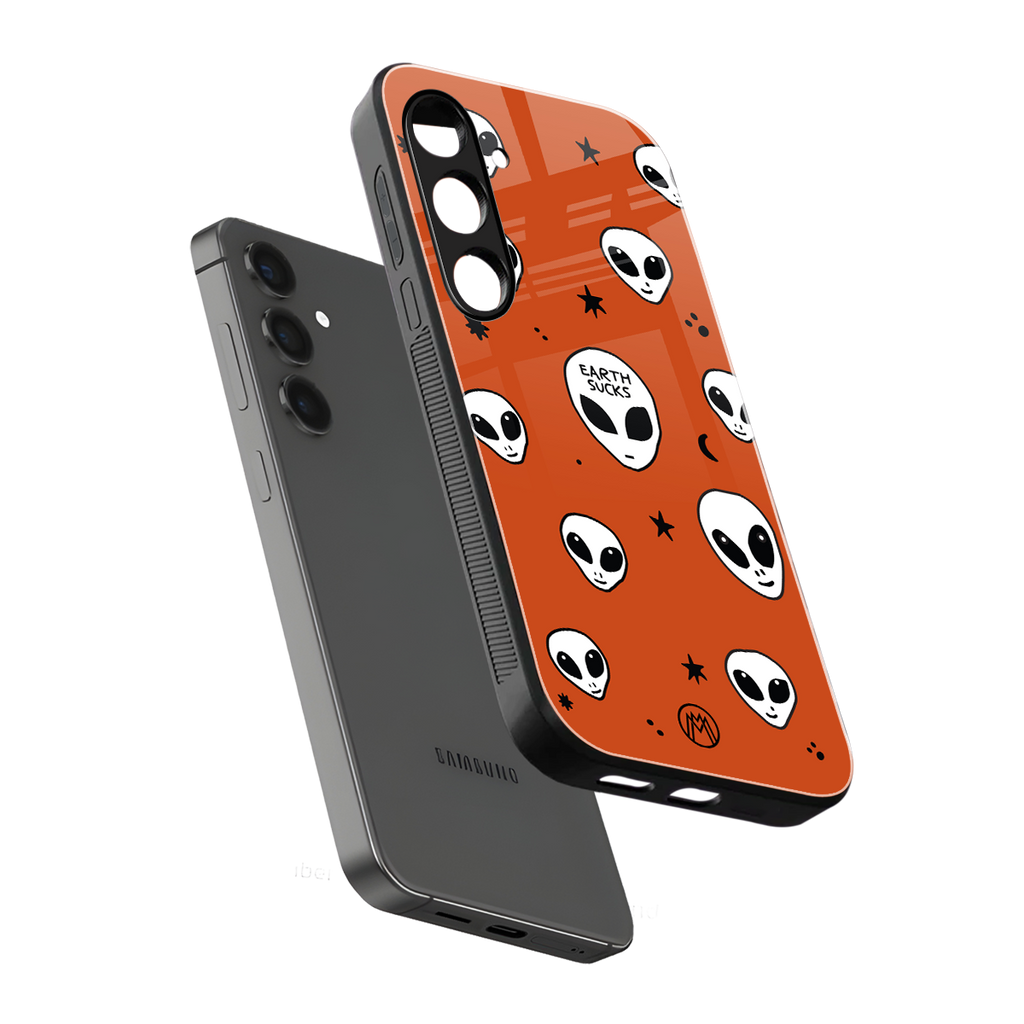 earth sucks back phone cover | glass case for samsung galaxy s23