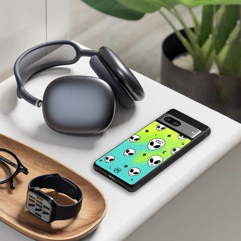 earth sucks neon edition back phone cover | glass case for iphone 15 pro max