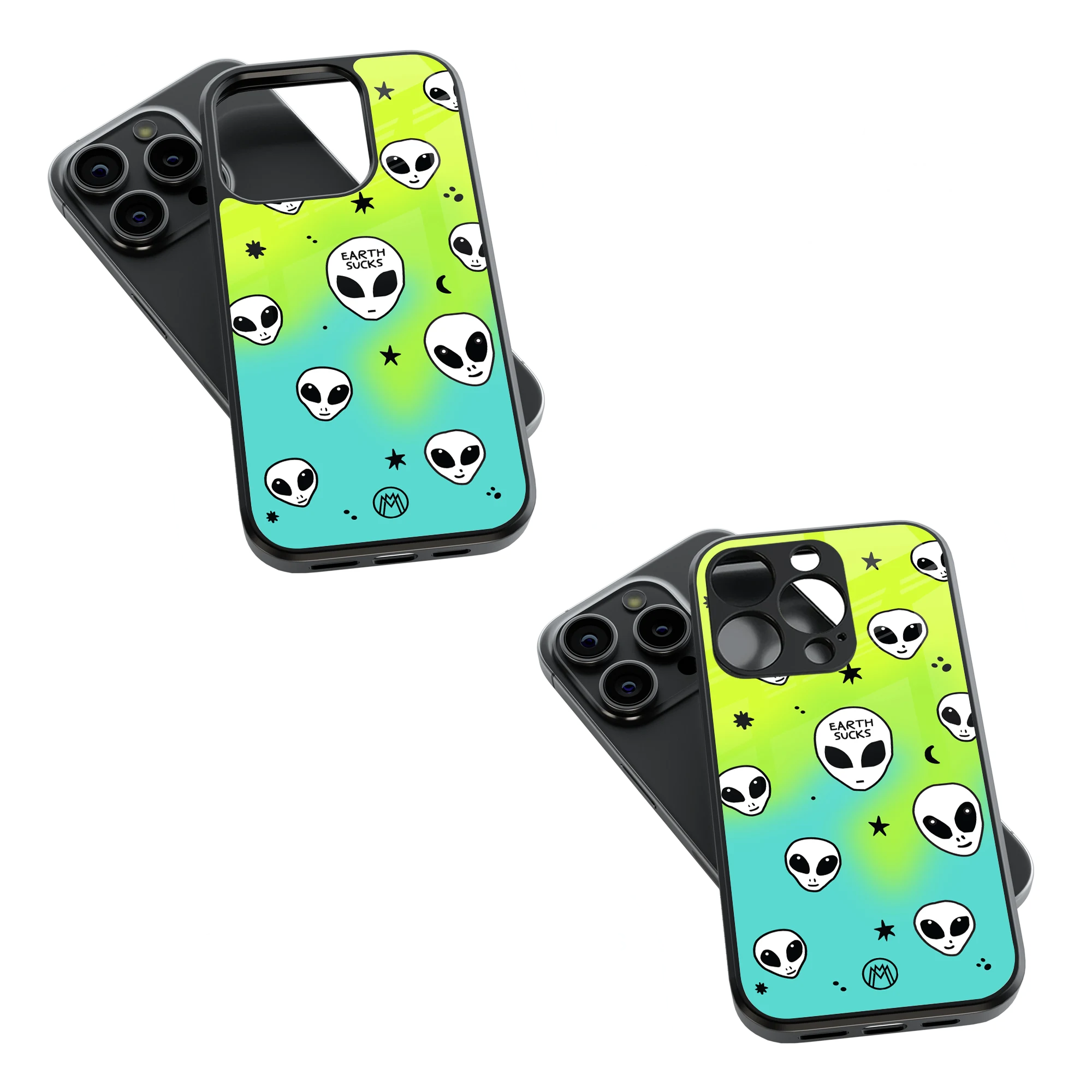 Trendy Glass Back Mobile Case for iPhone, Samsung, Redmi, OnePlus, Google Pixel, Motorola