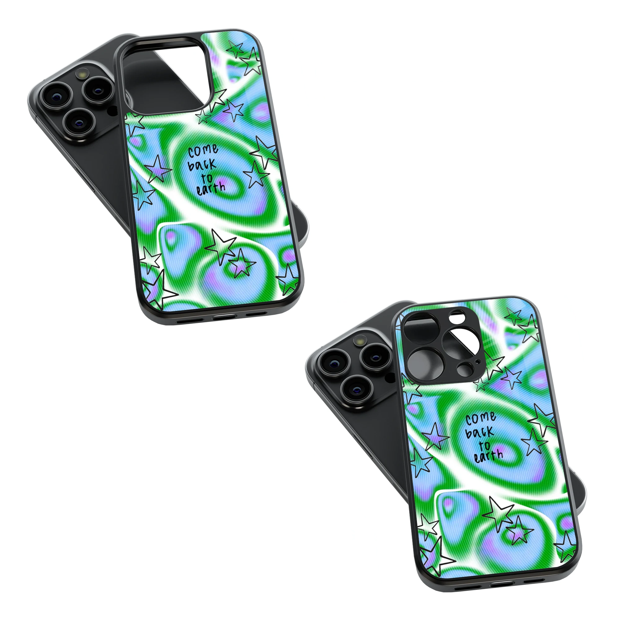 Trendy Glass Back Mobile Case for iPhone, Samsung, Redmi, OnePlus, Google Pixel, Motorola