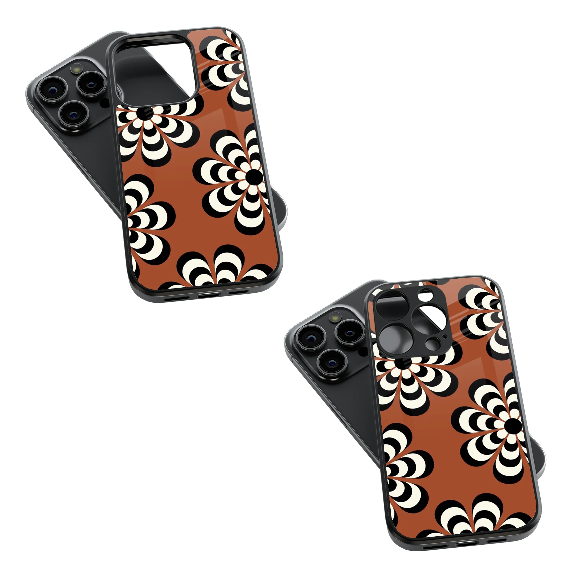 Trendy Glass Back Mobile Case for iPhone, Samsung, Redmi, OnePlus, Google Pixel, Motorola