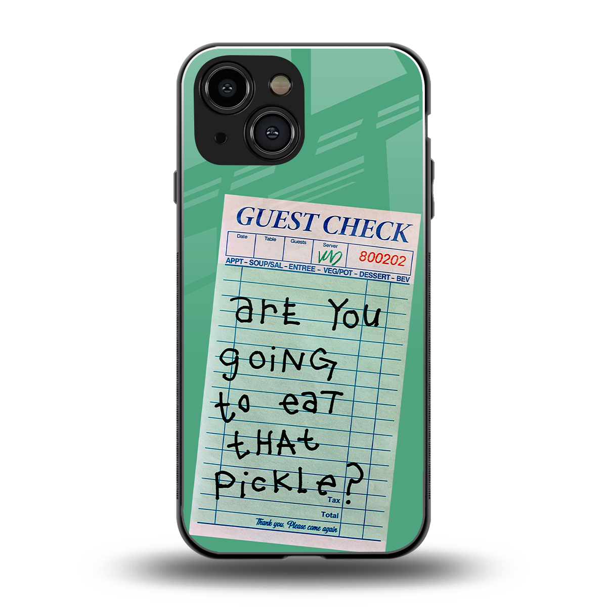 eat that pickle back phone cover | glass case for iphone 13 mini
