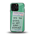 eat that pickle back phone cover | glass case for iphone 13 pro