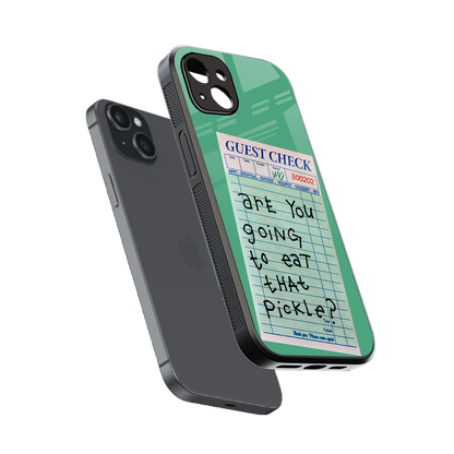 eat that pickle back phone cover | glass case for iphone 14 plus