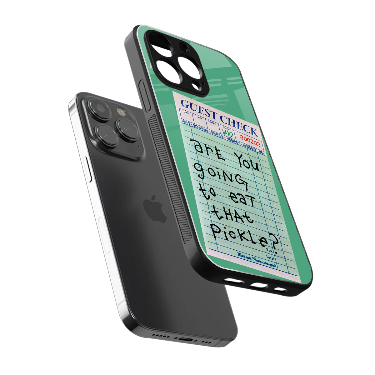 eat that pickle back phone cover | glass case for iphone 15 pro max
