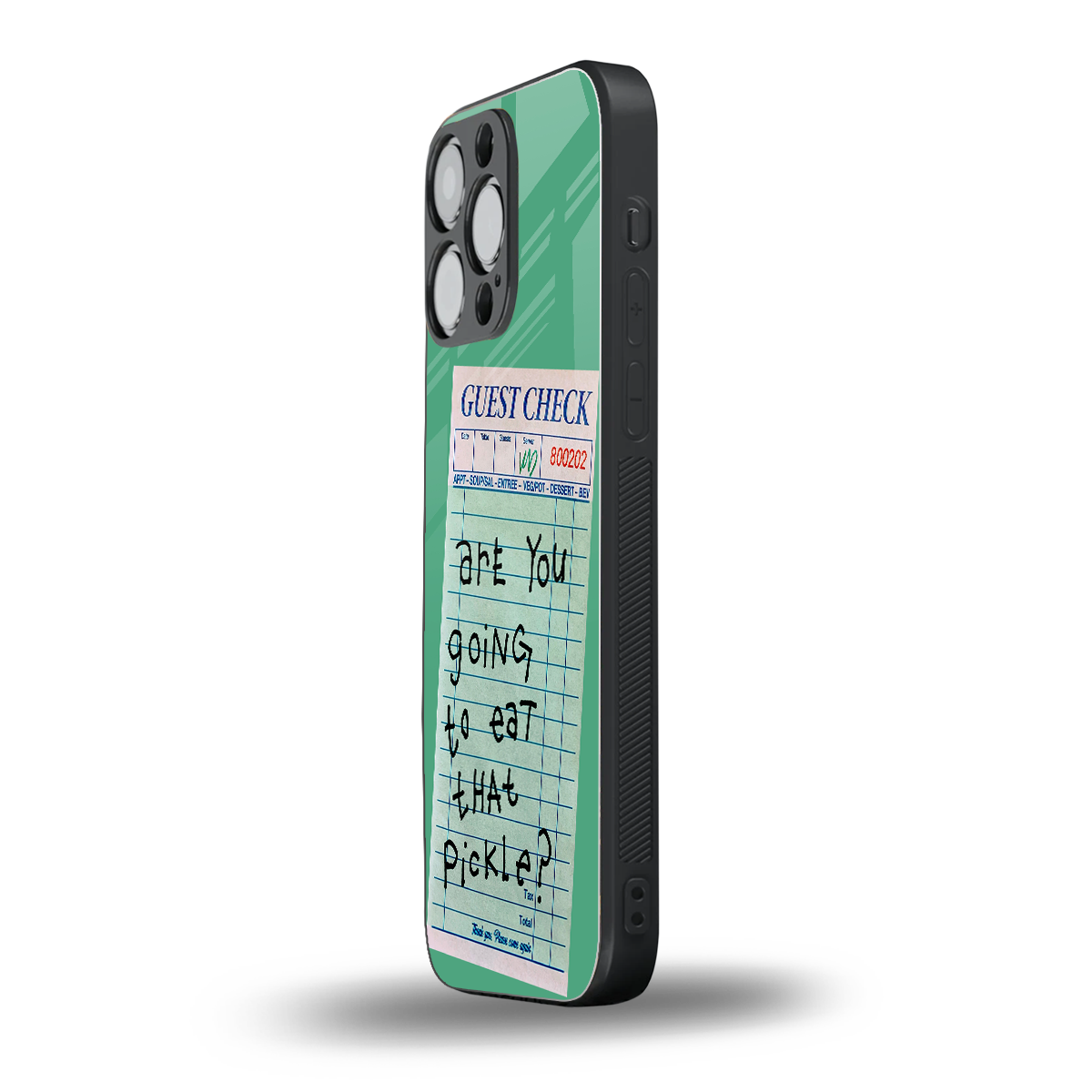 eat that pickle back phone cover | glass case for iphone 14 pro max