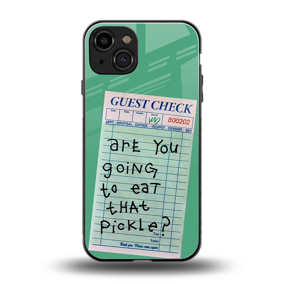eat that pickle back phone cover | glass case for iphone 15