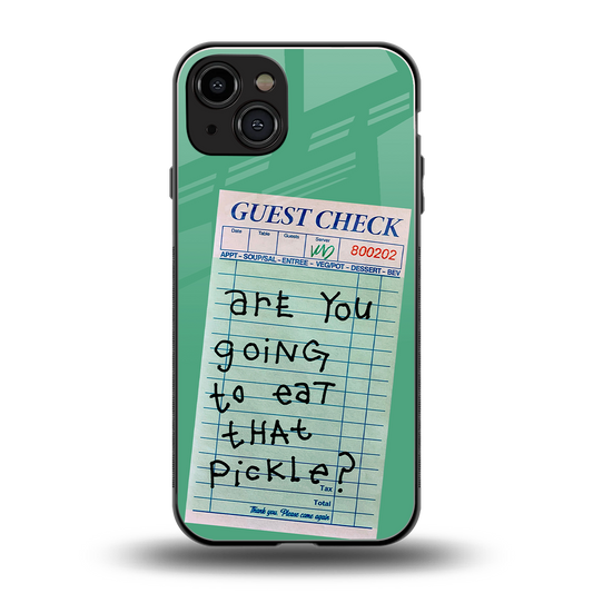 eat that pickle back phone cover | glass case for iphone 15