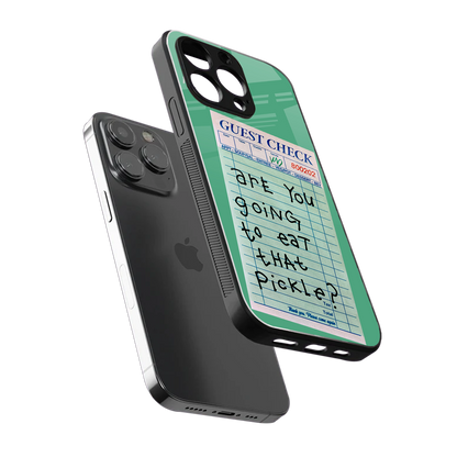 eat that pickle back phone cover | glass case for iphone 15 pro