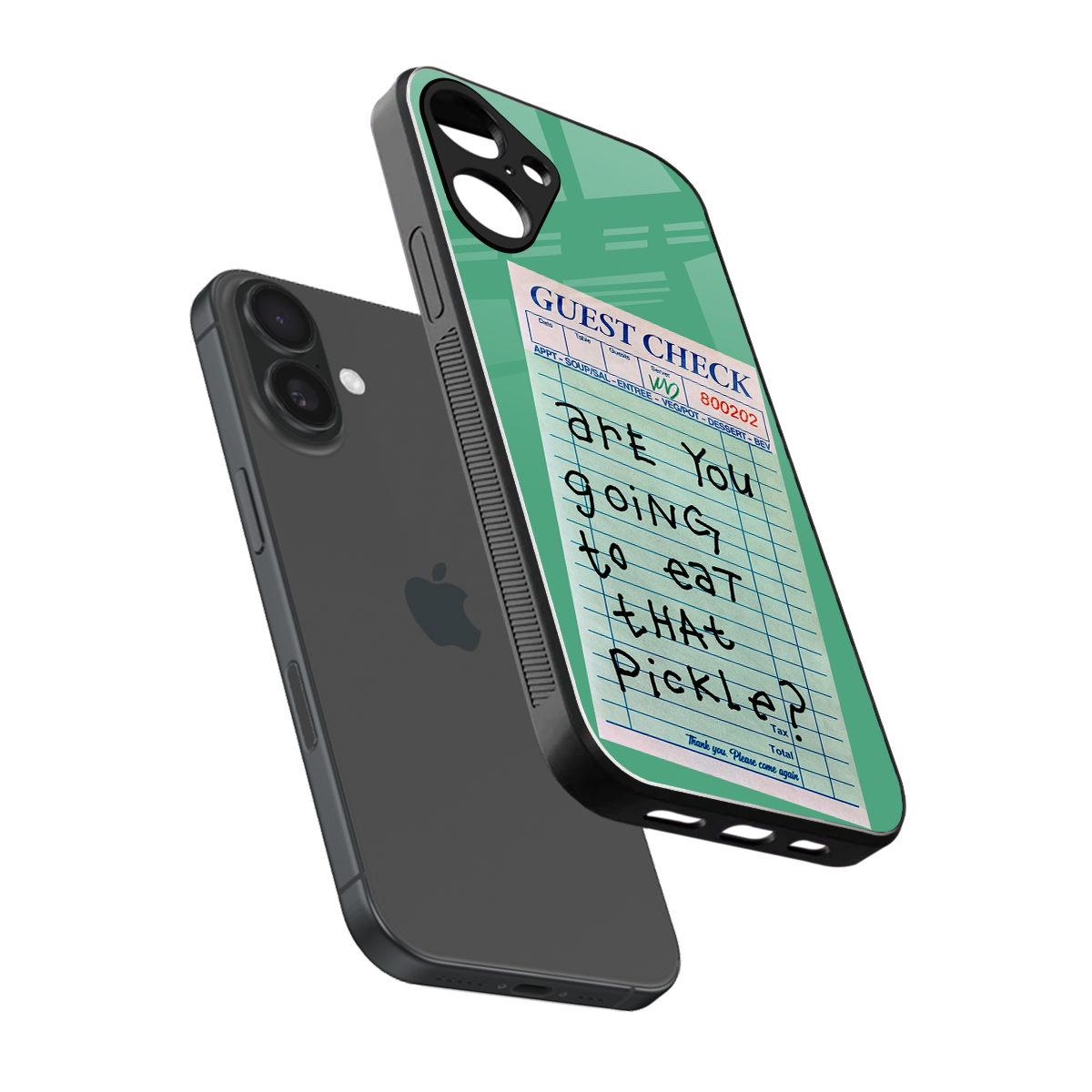eat that pickle back phone cover | glass case for iphone 16 plus
