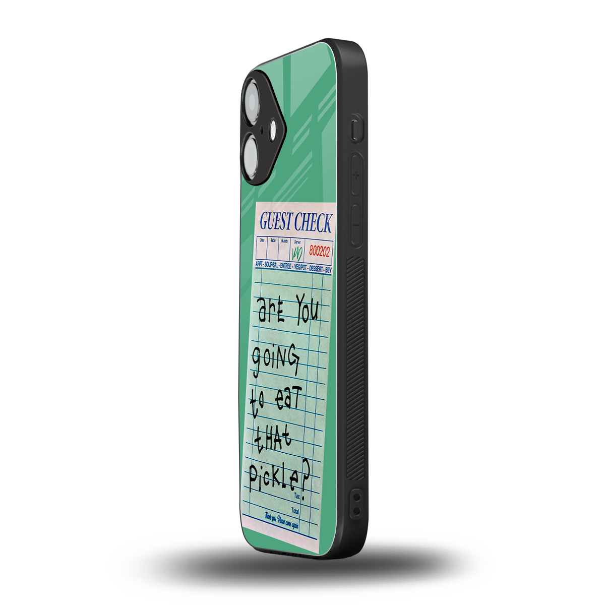 eat that pickle back phone cover | glass case for iphone 16 plus