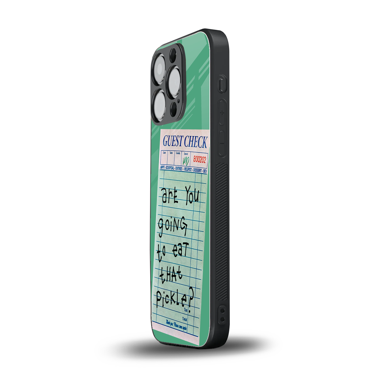 eat that pickle back phone cover | glass case for iphone 16 pro