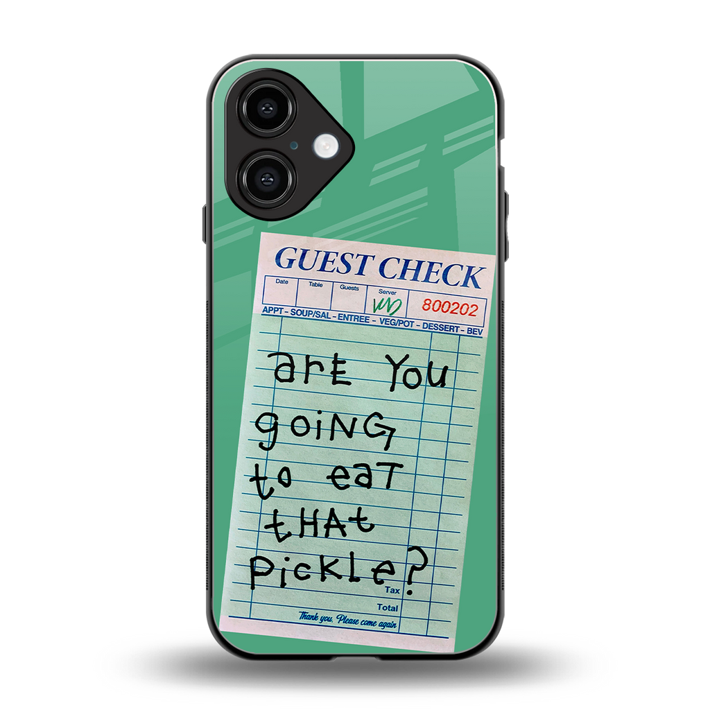 eat that pickle back phone cover | glass case for iphone 16