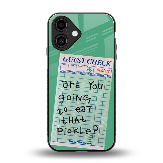 eat that pickle back phone cover | glass case for iphone 16