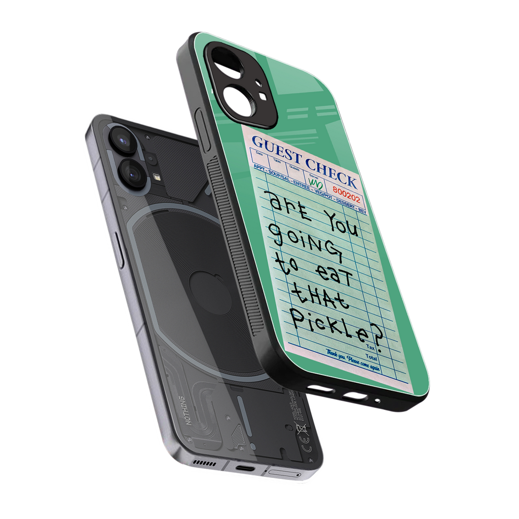 eat that pickle back phone cover | glass case for nothing phone 1