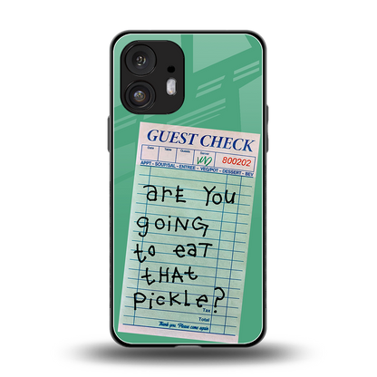 eat that pickle back phone cover | glass case for nothing phone 2