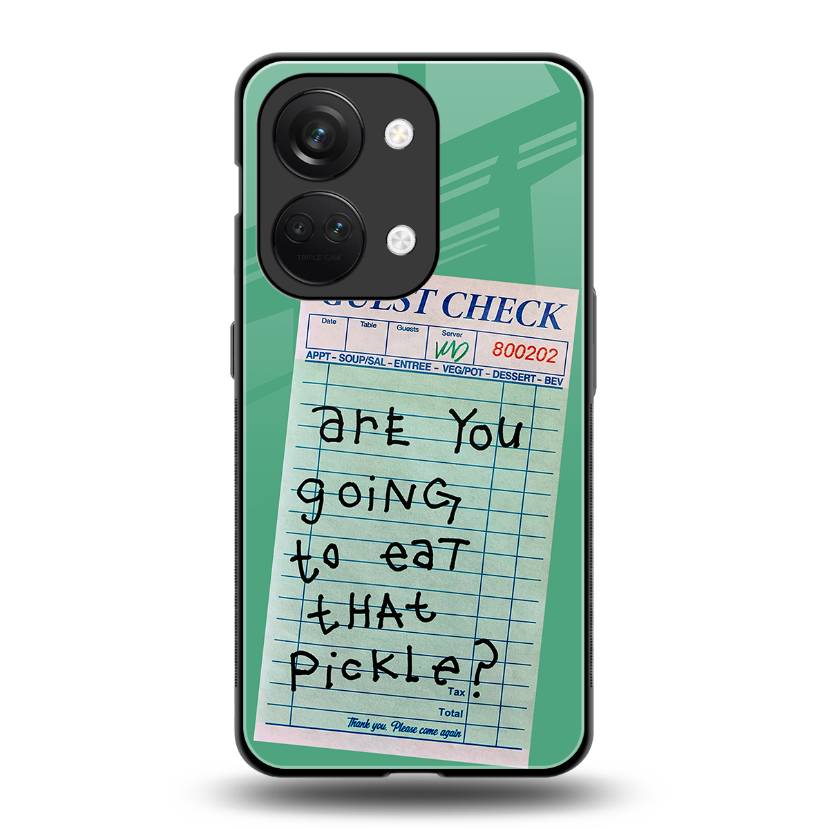 eat that pickle back phone cover | glass case for oneplus nord 3
