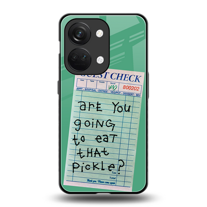 eat that pickle back phone cover | glass case for oneplus nord 3