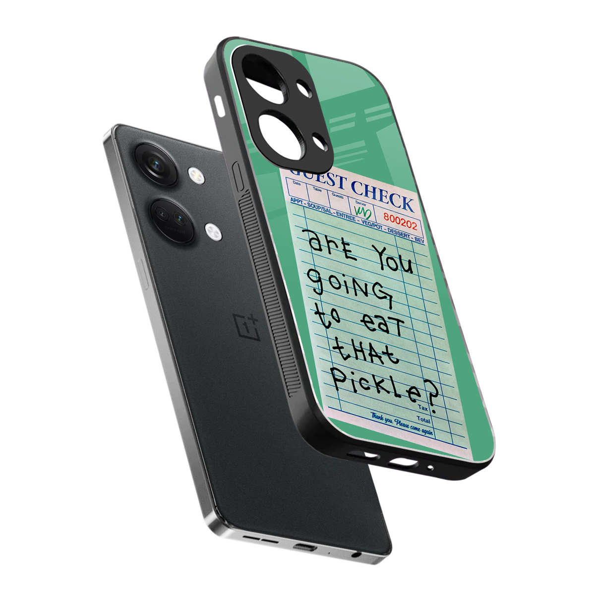 eat that pickle back phone cover | glass case for oneplus nord 3