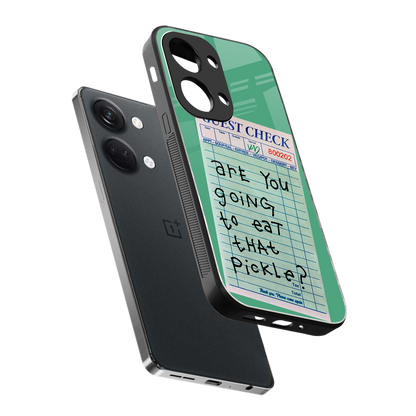 eat that pickle back phone cover | glass case for oneplus nord 3