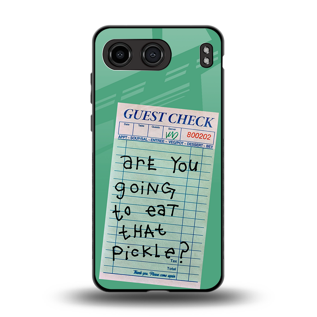 eat that pickle back phone cover | glass case for oneplus nord 4