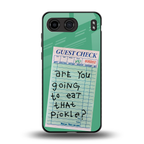 eat that pickle back phone cover | glass case for oneplus nord 4