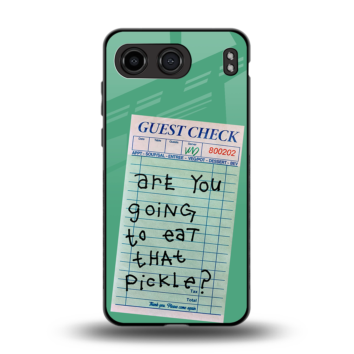 eat that pickle back phone cover | glass case for oneplus nord 4