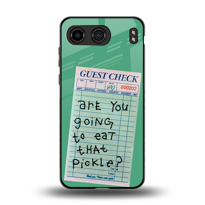 eat that pickle back phone cover | glass case for oneplus nord 4