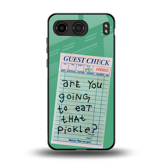 eat that pickle back phone cover | glass case for oneplus nord 4