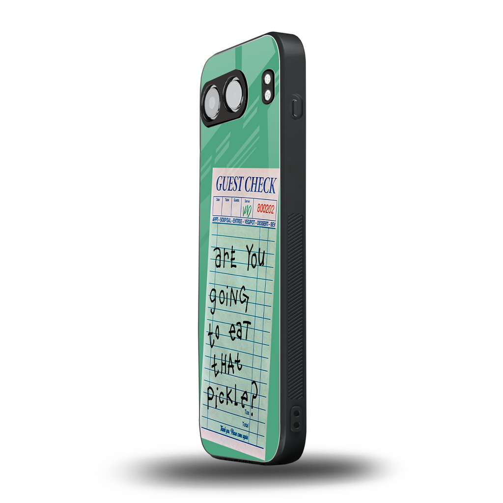eat that pickle back phone cover | glass case for oneplus nord 4