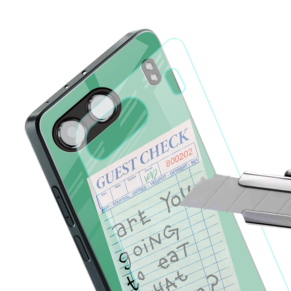 eat that pickle back phone cover | glass case for oneplus nord 4