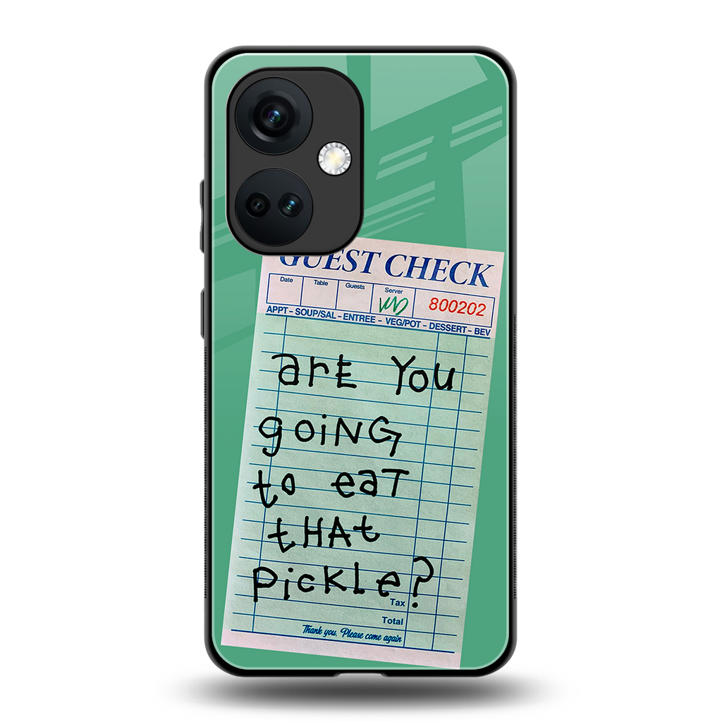 eat that pickle back phone cover | glass case for oneplus nord ce 3