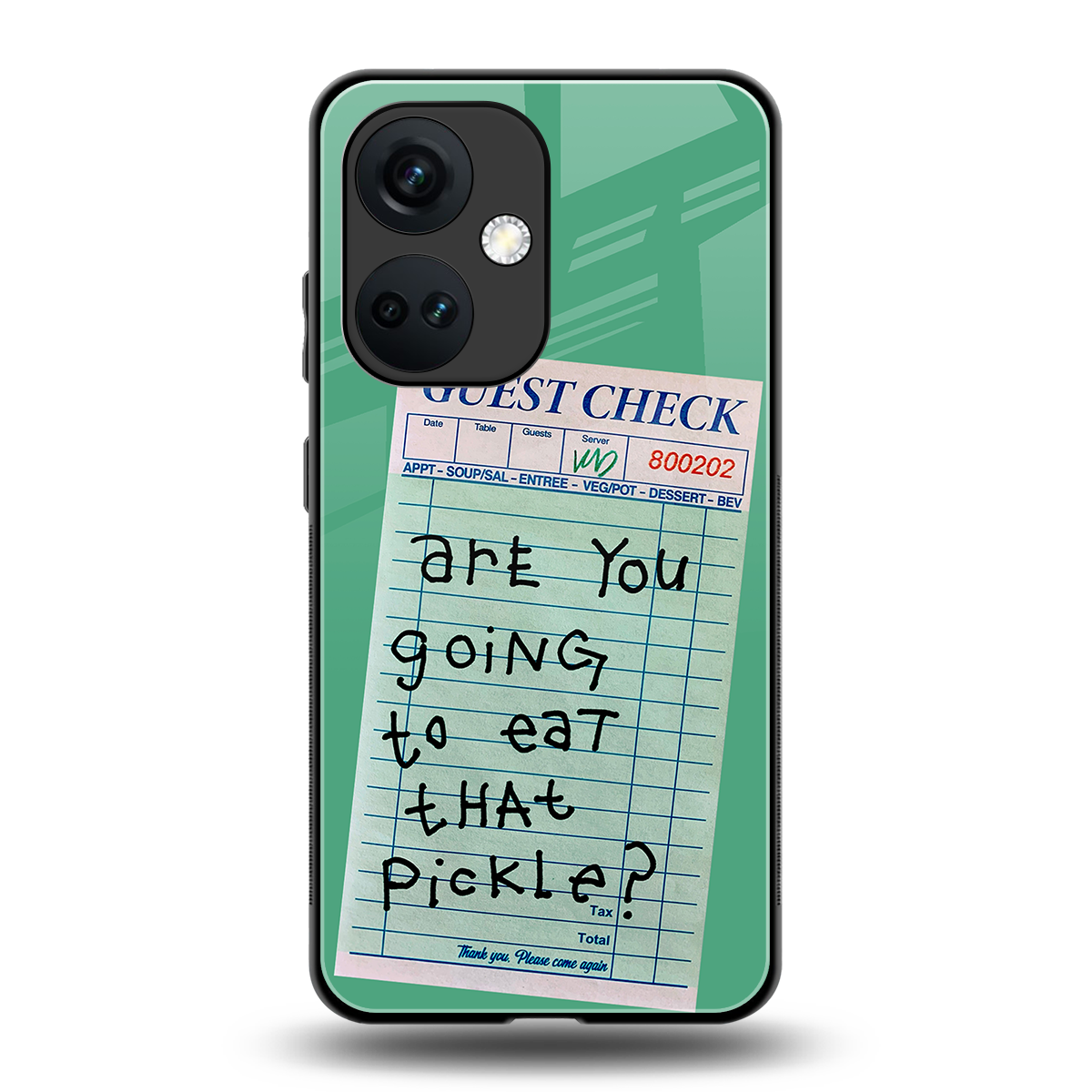 eat that pickle back phone cover | glass case for oneplus nord ce 3