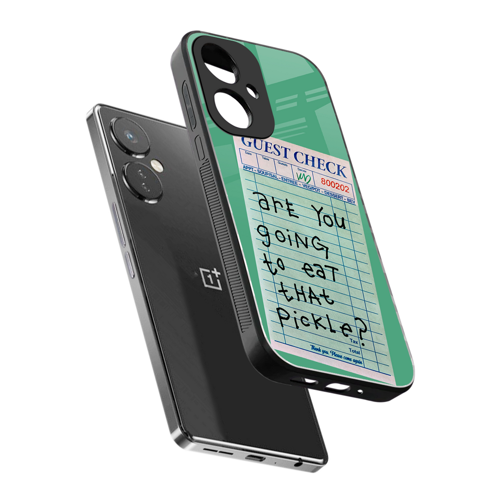 eat that pickle back phone cover | glass case for oneplus nord ce 3