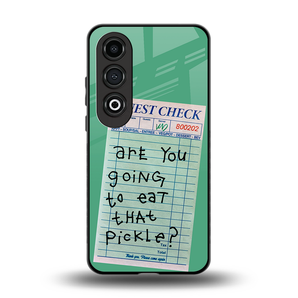 eat that pickle back phone cover | glass case for oneplus nord ce 4