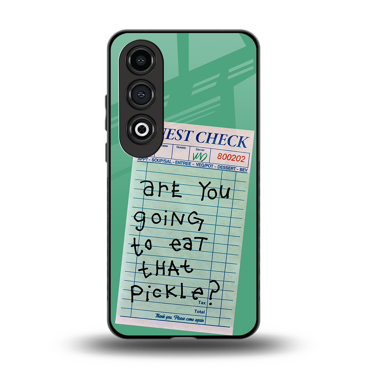 eat that pickle back phone cover | glass case for oneplus nord ce 4